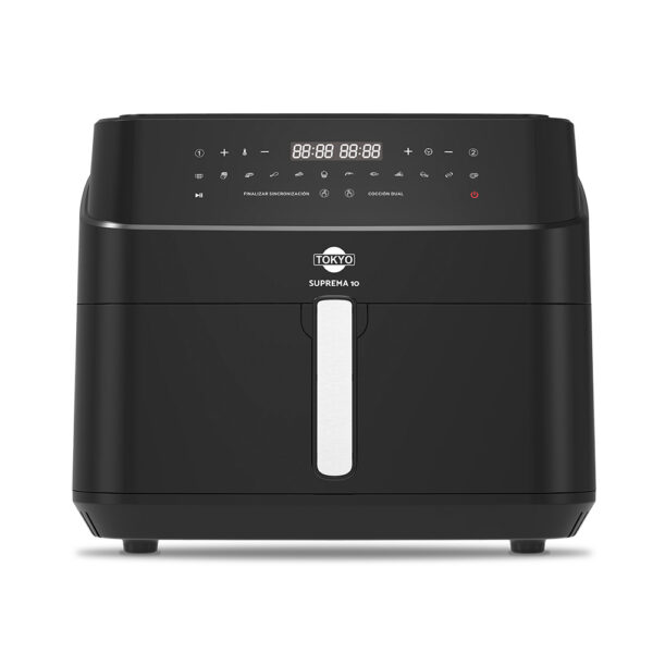 AIR FRYER TOKYO SUPREMA 10LTS DOBLE CANASTA C/DIVISOR EXTRAIBLE 200°C 2400W
