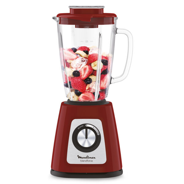 LICUADORA MOULINEX LM430 2V 1,75L 800W VASO VIDRIO ROJA