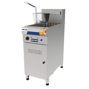 FREIDORA ELECTRICA CUADRADA METVISA 12kW 30L CESTO DOBLE