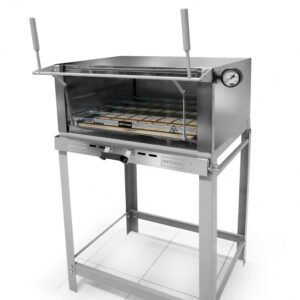HORNO REFRACTARIO DE PISO A GAS METVISA 110CM PUERTA GUILLOTINA