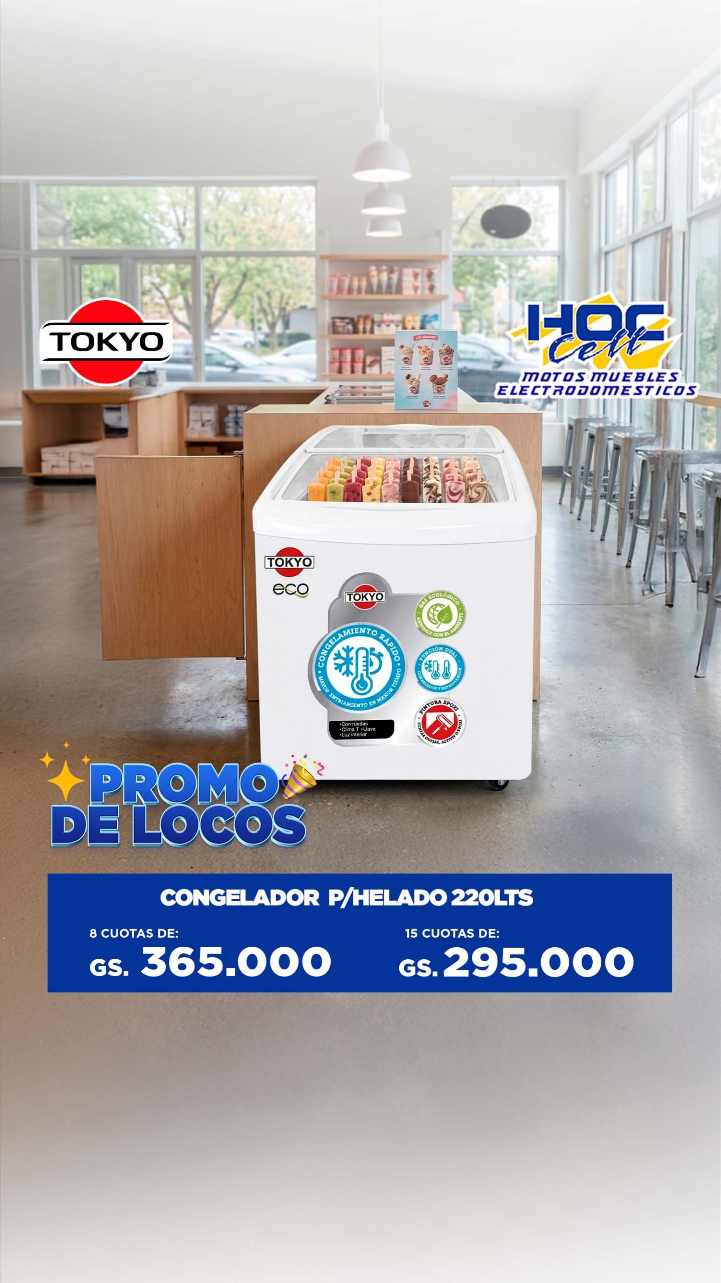 Congelador P/Helado 220LTS