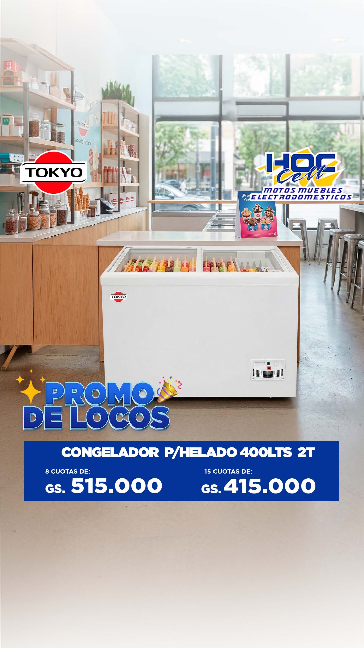 Congelador P/Helado 400LTS 2T