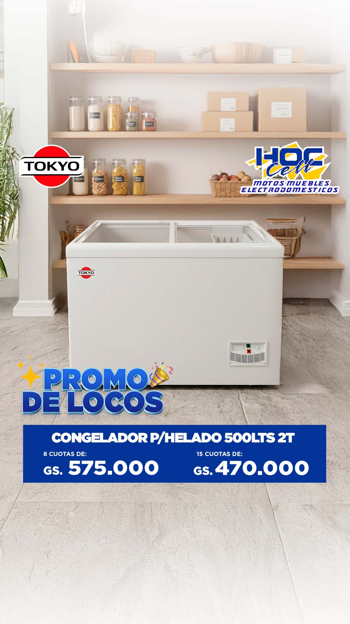 Congelador P/Helado 500LTS 2T